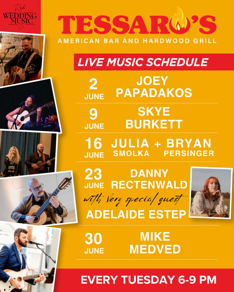 Tessaros live music schedule for June 2026