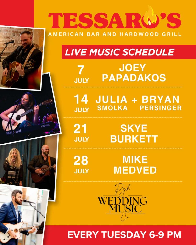 Tessaros live music schedule for July 2026